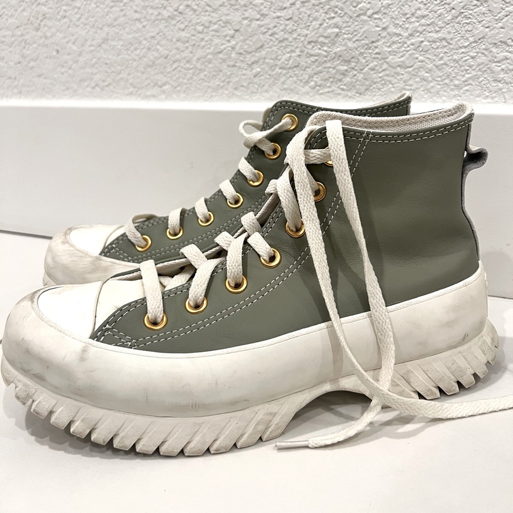 Converse - custom leather platform women’s size 7.5